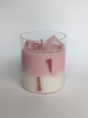 Handgemaakte Iced Strawberry Latte kaars. Sojakaars met frisse aardbei geur