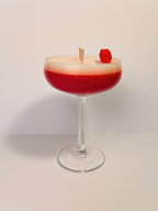 Handgemaakte Raspberry Daiquiri Cocktail Kaars. Met heerlijke framboos en rum geur.